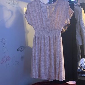 pink floral loose dress